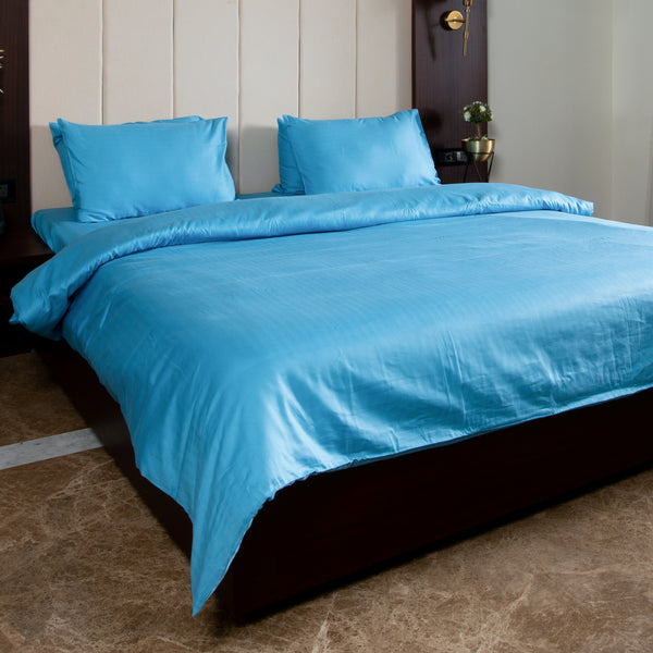 Heritage Blue, 400TC, Herringbone Bedsheet Set
