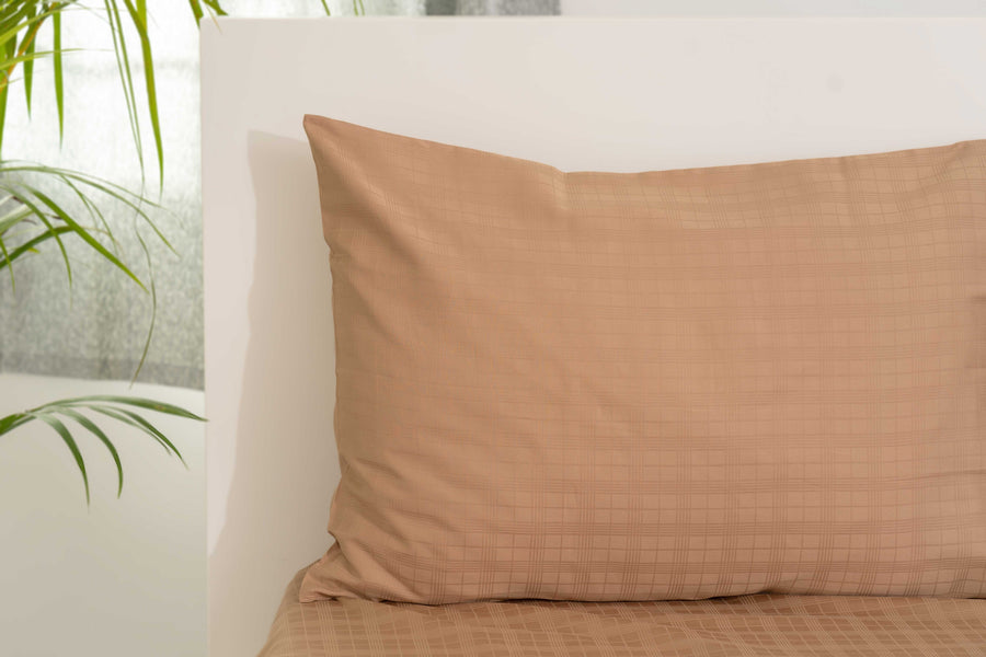 Tiger's Eye, 300TC, Window Pane Bedsheet Set
