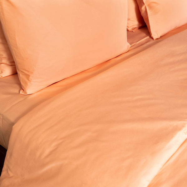 Coral Pink Duvet Cover, 300 TC