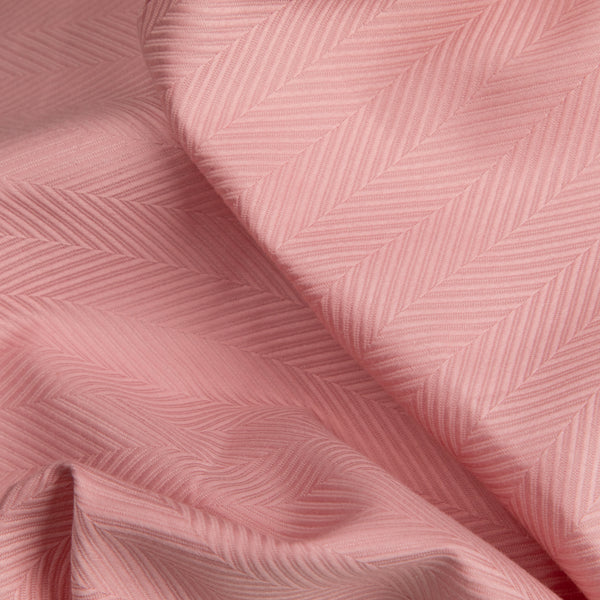 Coral Blush, 400 TC, Herringbone Bedsheet Set