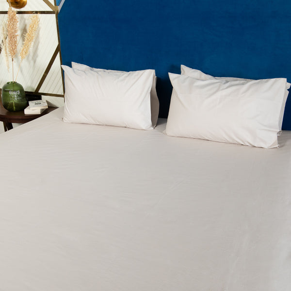 White Onyx, 300TC, Percale Weave Bedsheet Set