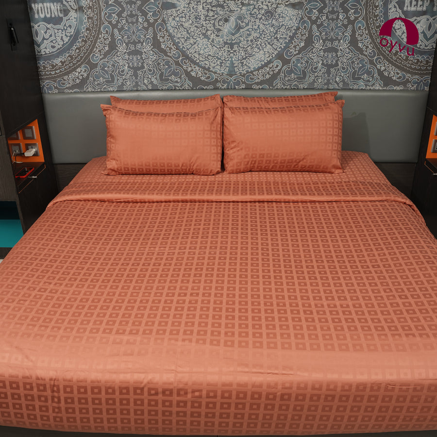 Auburn, 300TC, Check in Checks Bedsheet Set