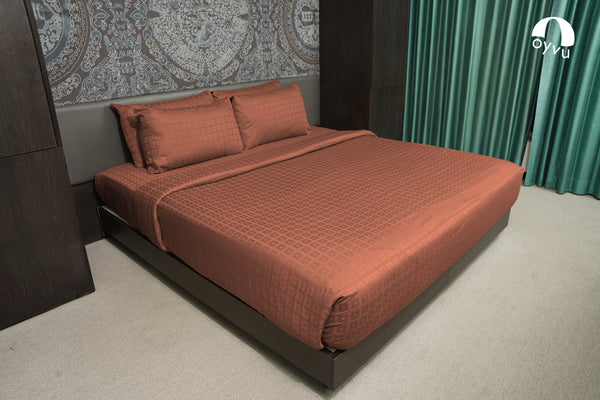 Auburn, 300TC, Check in Checks Bedsheet Set