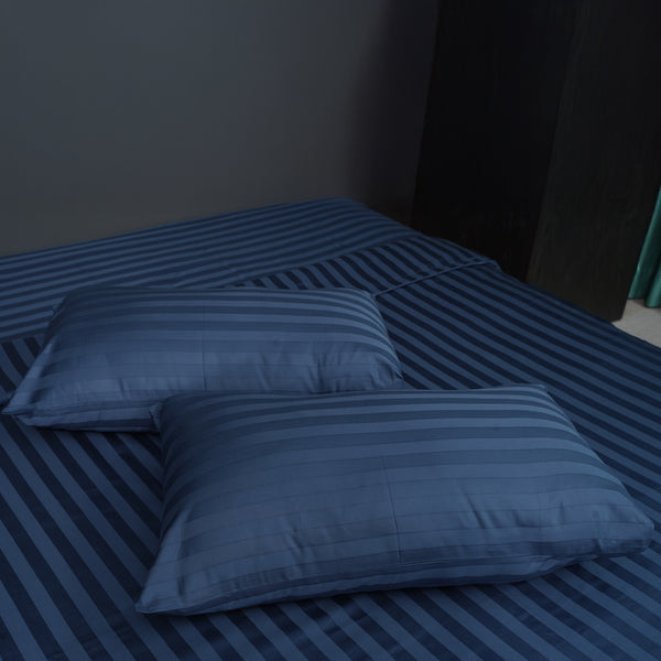 Navy Blue Pillow Cover, 500TC